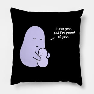 Hug - I Love You (Black) Pillow