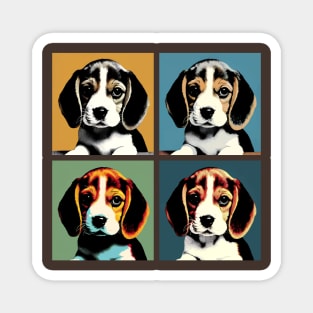 Pop Retro Beagle Art - Cute Puppy Magnet