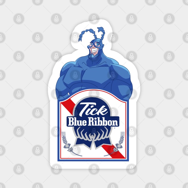 Tick Blue Ribbon Magnet by Alema Art