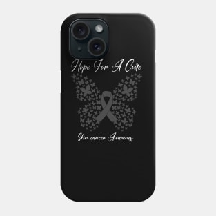 Hope For A Cure Butterfly Gift 3 Skin cancer Phone Case