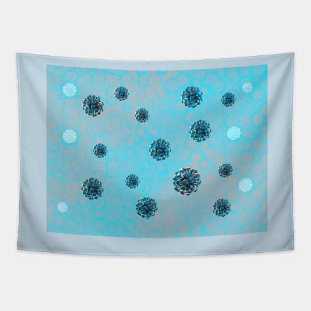 Coronavirus cells Tapestry by 3DVictory