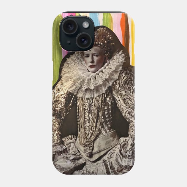 Queen of England Art Collage Phone Case by courtneylgraben