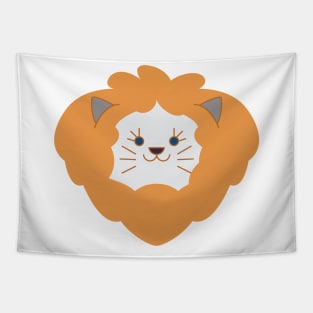 Adorable smiling cat with lion hair Tapestry