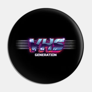 VHS Generation T-Shirt Retro 80s Style Pin