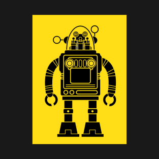 Retro Robot - Yellow T-Shirt