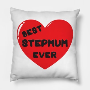 Best step mum ever heart doodle hand drawn design Pillow