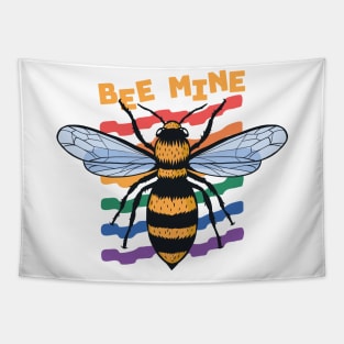 Bee Mine | Rainbow Valentine Bee Tapestry