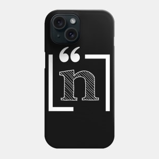 Letter N: Monogram Initial letter n Phone Case