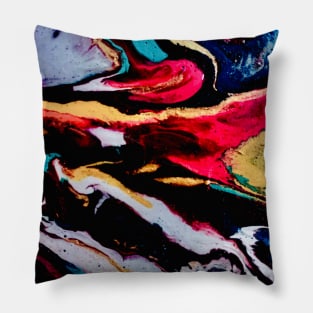 Pouring abstract paint Pillow