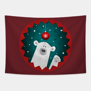 A Polar Bear Christmas Tapestry