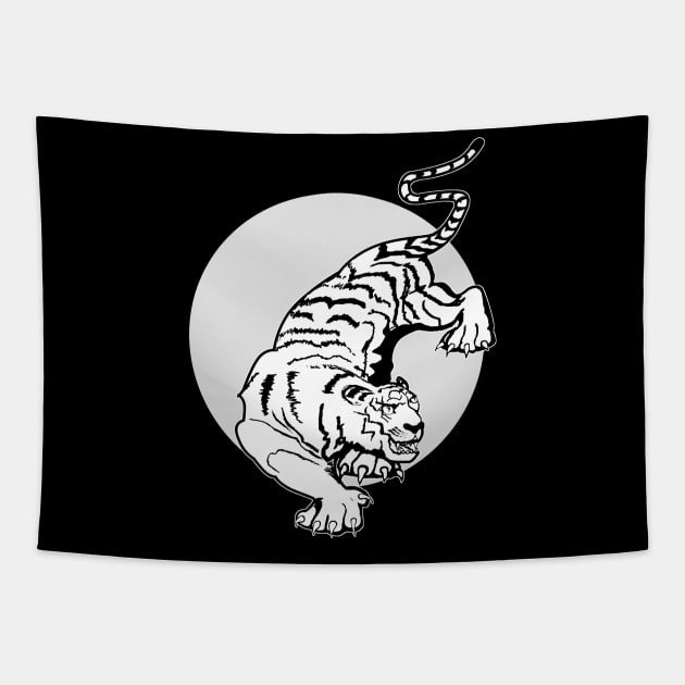 White Tiger Tapestry by Underground Cargo