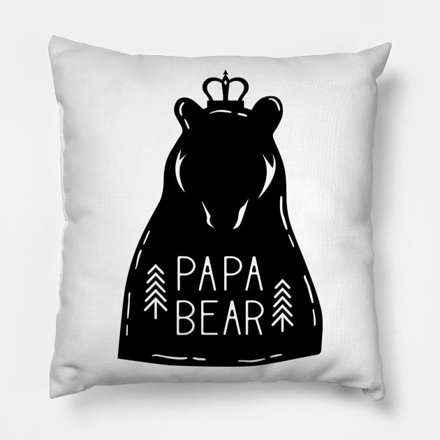 Papa Bear Pillow by Ombre Dreams