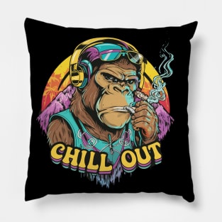 Jungle Vibe: The Hip Hop Gorilla Pillow