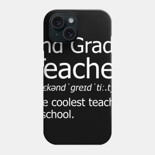 Funny 2nd Grade Teacher Meaning T-Shirt Awesome Definition Classic Phone Case