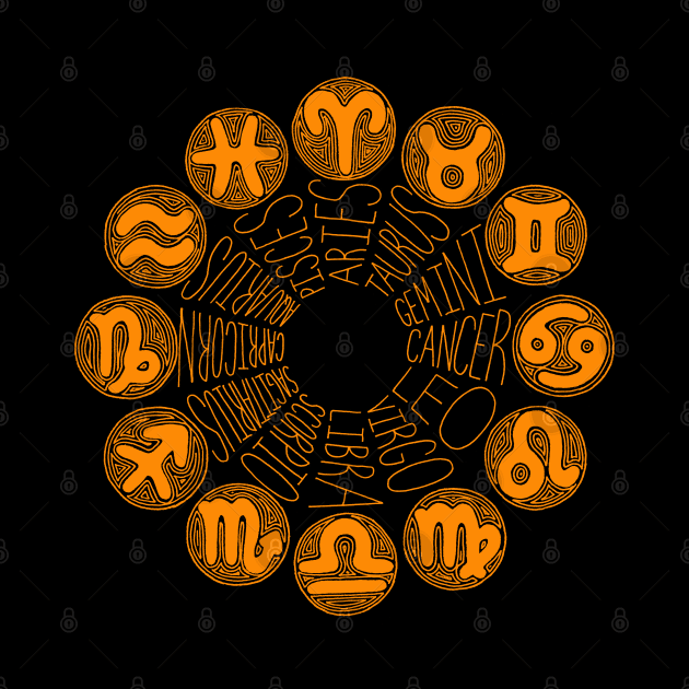 Zodiac Signs (orange) by calenbundalas