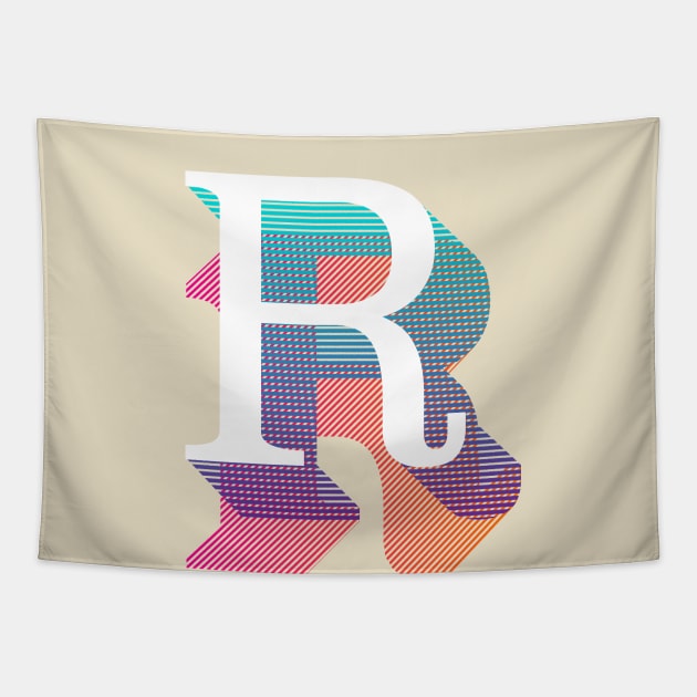 Letter R Tapestry by MplusC