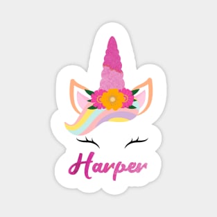 Name harper unicone awesome gift Magnet