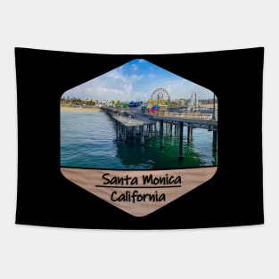Santa Monica Beach in California Tapestry