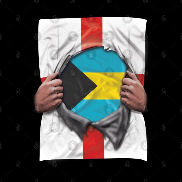 Bahamas Flag English Flag Ripped - Gift for Bahamian From Bahamas by Country Flags