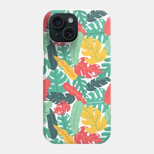 Simple Monstera Leaves Illustration Phone Case