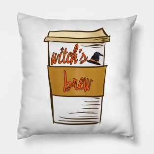 Witch's Witchy Brew Coffee - Halloween Pillow