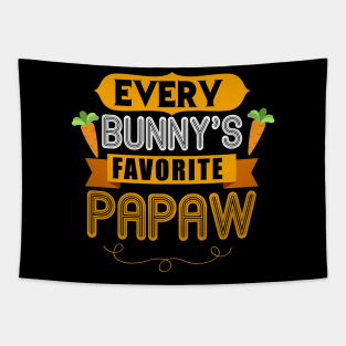 MENS EVERY BUNNYS FAVORITE PAPAW SHIRT CUTE EASTER GIFT Tapestry