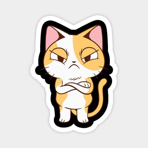 Are You kitten me right Meow, Pissed Cat 2 Magnet by EquilibriumArt