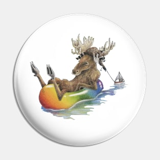 River Moose Pin