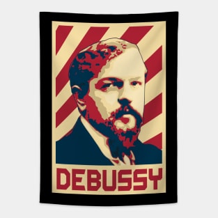 Claude Debussy Retro Propaganda Tapestry