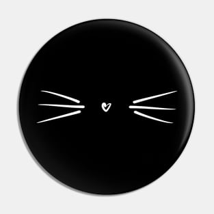 Cute Cat Face Kitten Whiskers Pin