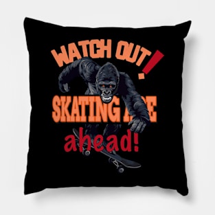 Ape Skating 92008 Pillow