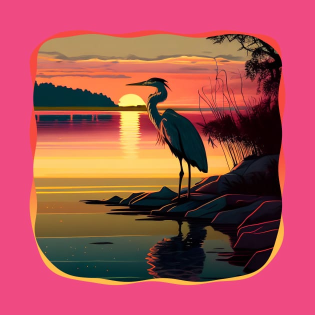 Heron at dusk by Sunshine-thru-the-tees