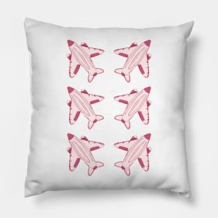 Pink modern planes | Cabin Crew Series Pillow