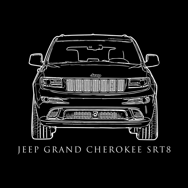 Jeep Grand Cherokee SRT8 1 White Design Car form by Julie lovely drawings