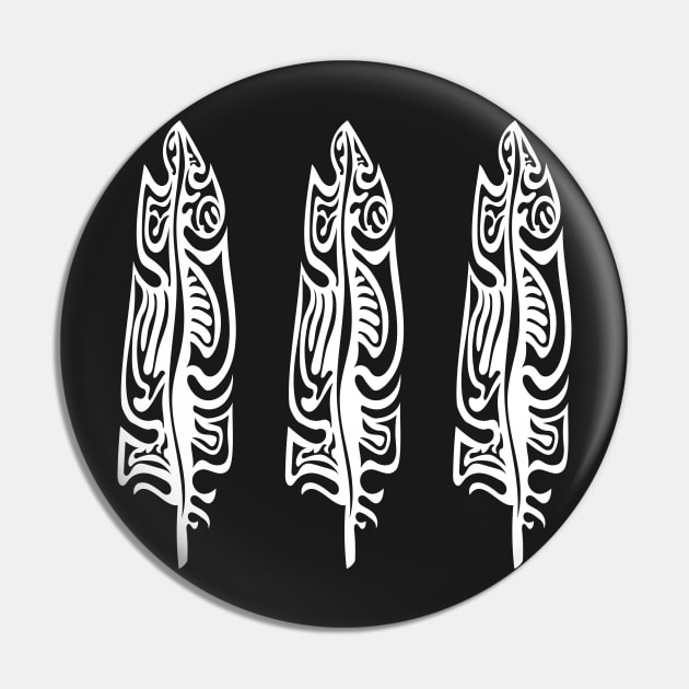 Three Feathers Respect Indigenous WAWEZHI CANADA Pin by WAWEZHI