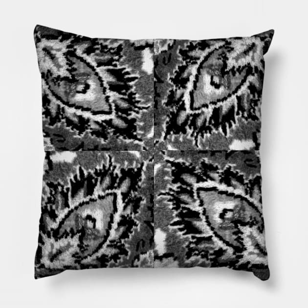 black and white flower pattern, floral designs, minimal art, abstract art, floral pattern, antique rug photo , For custom orders please DM me. Pillow by Hadigheh-art