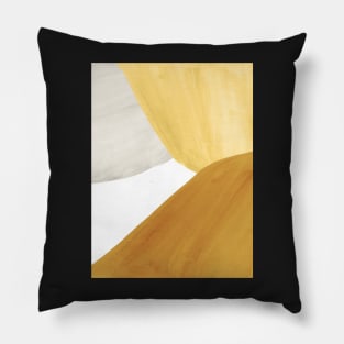 Mustard organic shapes Pillow