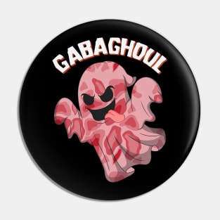 Gabaghoul Ghost Italian Ham Halloween Gabagool Parody Pin