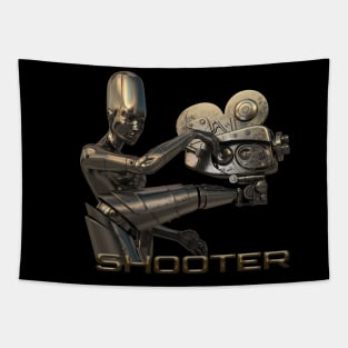 Cool Sci-Fi Film Shooter Cameraman with Camera Stabilizer Tapestry