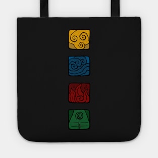 Avatar Elements Last Airbender Anime Show Icons Tote