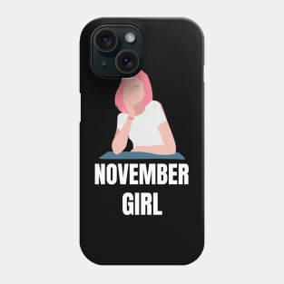 November Birthday Women Girl Pink Phone Case