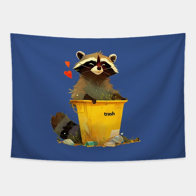 trash panda Tapestry by boxermaniac