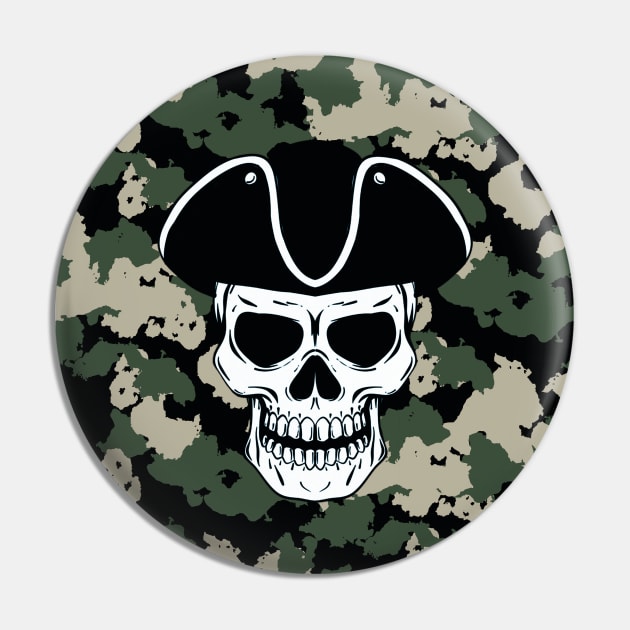 Camo skull Pin by designbywaqas