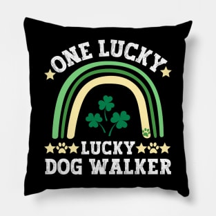 One lucky dog walker Pillow