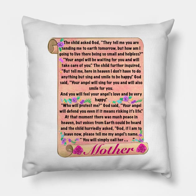 The best Mother’s Day gifts 2024, Mother’s Day poem on a scroll - You will simply call her mom Beautiful poem about motherhood Pillow by Artonmytee