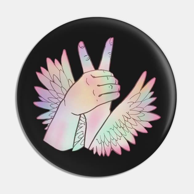 The Angel Movement Colour Pin by WoodlandElm