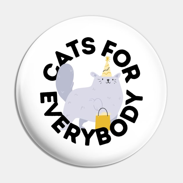 Cats For Everybody Festive Cat Bearing Gifts Funny Christmas Gift for Cat Owners and Feline Lovers Pin by nathalieaynie