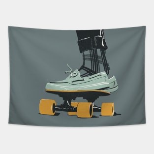 Retro Skateboarder Tapestry