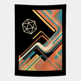 Vintage Colors 80s Polyhedral D20 Dice Tapestry