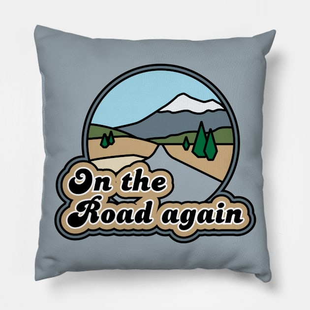 On the road again Pillow by Phil Tessier